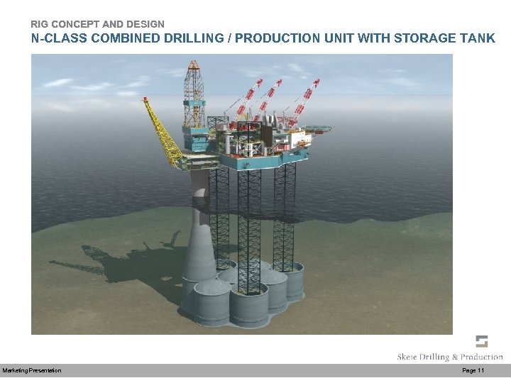 RIG CONCEPT AND DESIGN N-CLASS COMBINED DRILLING / PRODUCTION UNIT WITH STORAGE TANK Marketing