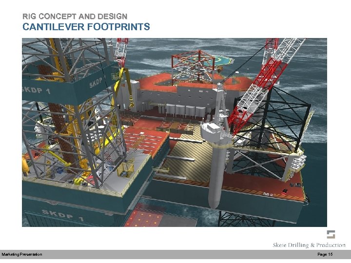 RIG CONCEPT AND DESIGN CANTILEVER FOOTPRINTS Marketing Presentation Page 15 