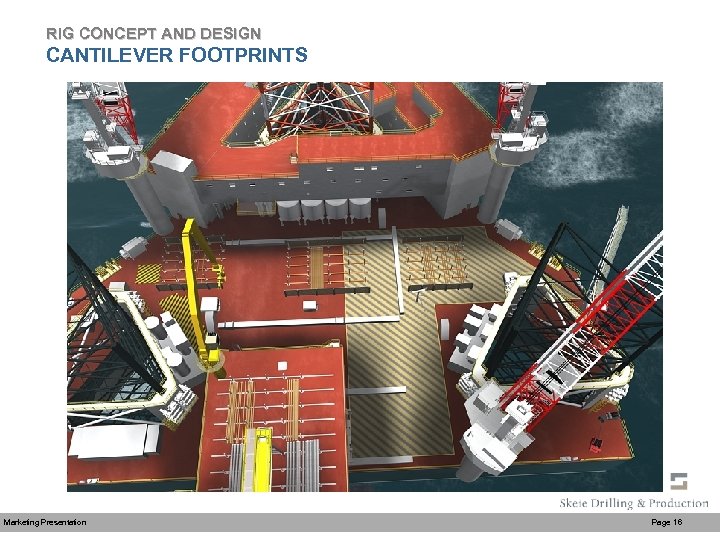 RIG CONCEPT AND DESIGN CANTILEVER FOOTPRINTS Marketing Presentation Page 16 