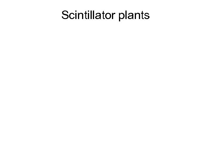 Scintillator plants 