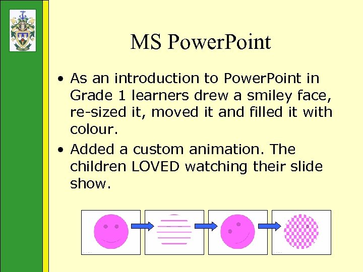 MS Power. Point • As an introduction to Power. Point in Grade 1 learners