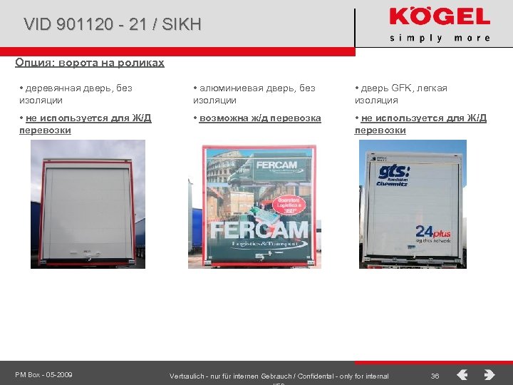 VID 901120 - 21 / SIKH Опция: ворота на роликах • деревянная дверь, без