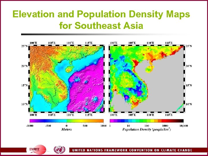 Elevation and Population Density Maps for Southeast Asia 