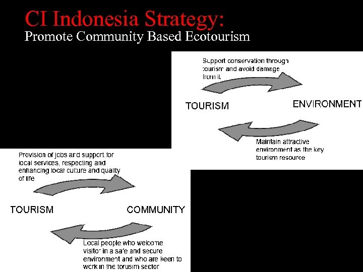 CI Indonesia Strategy: Promote Community Based Ecotourism 