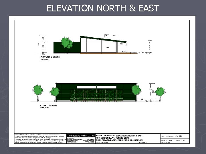 ELEVATION NORTH & EAST 