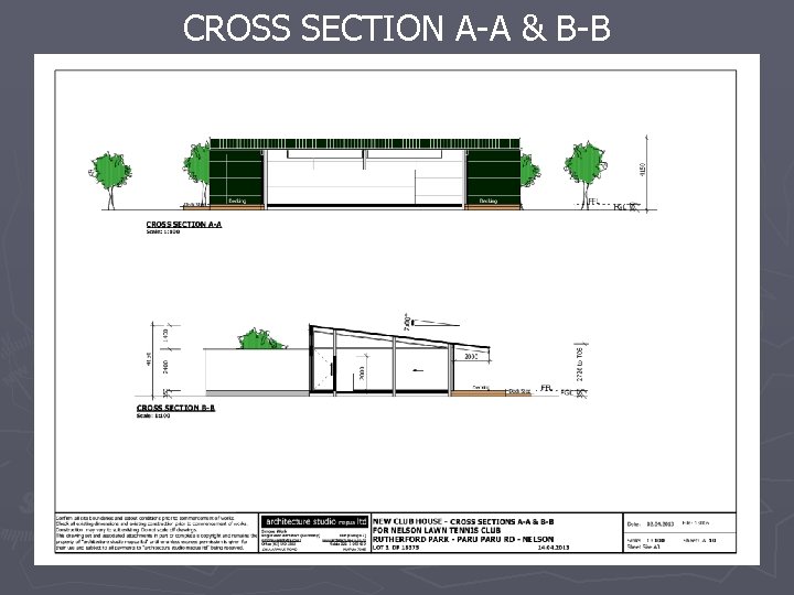 CROSS SECTION A-A & B-B 