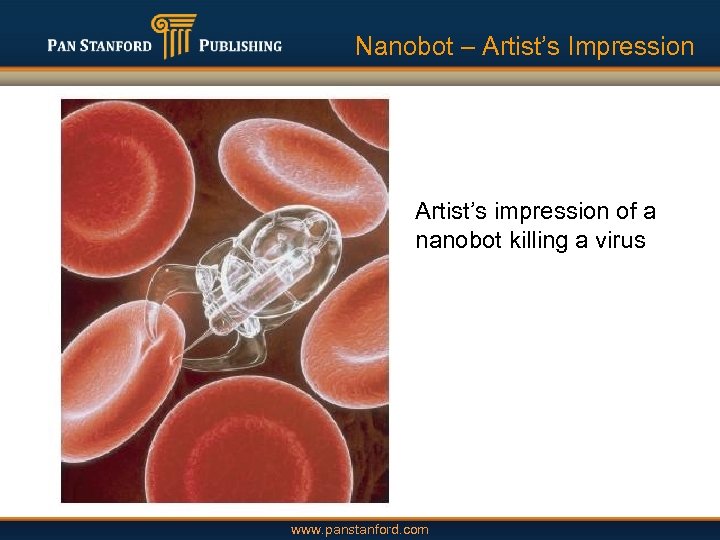 Nanobot – Artist’s Impression Artist’s impression of a nanobot killing a virus www. panstanford.