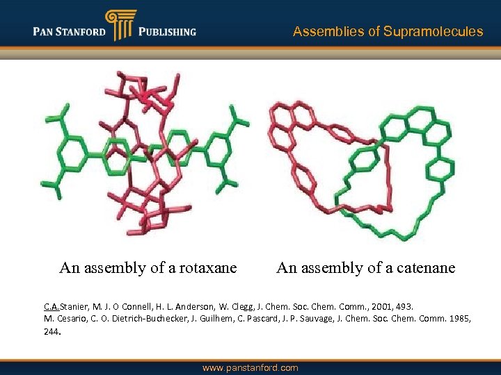 Assemblies of Supramolecules An assembly of a rotaxane An assembly of a catenane C.