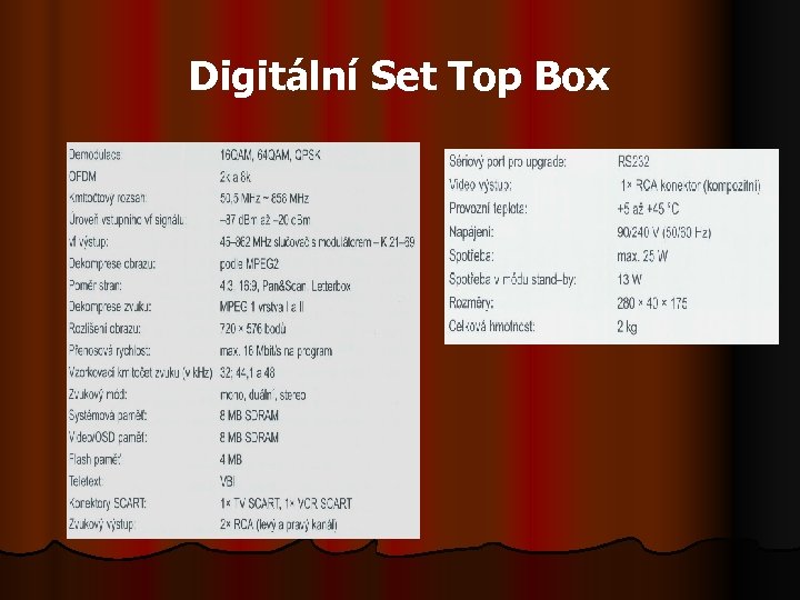 Digitální Set Top Box 