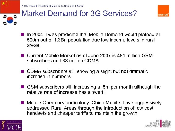 A UK Trade & Investment Mission to China and Korea Market Demand for 3