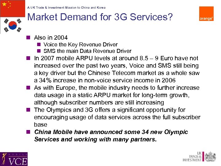 A UK Trade & Investment Mission to China and Korea Market Demand for 3