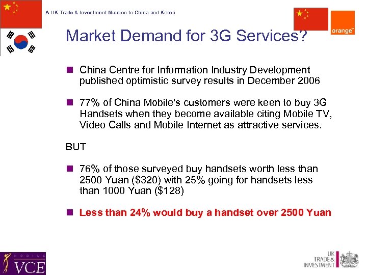 A UK Trade & Investment Mission to China and Korea Market Demand for 3