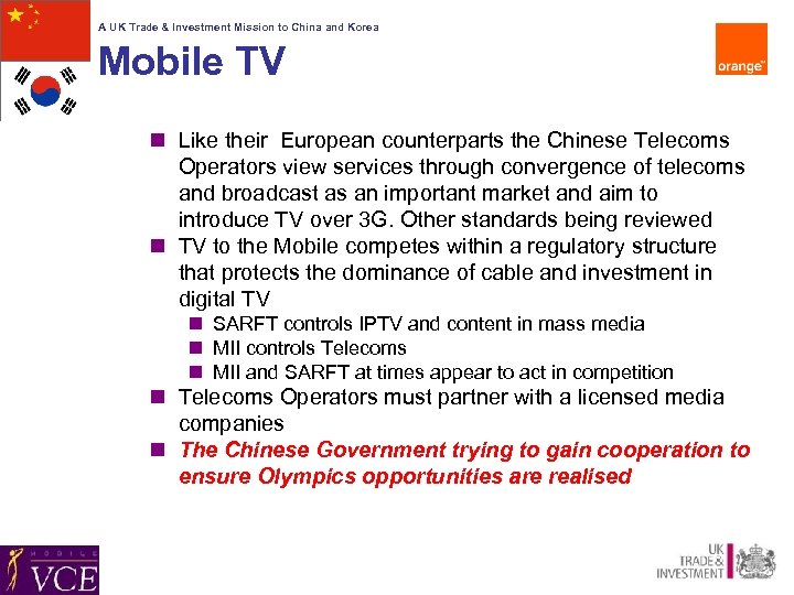 A UK Trade & Investment Mission to China and Korea Mobile TV n Like