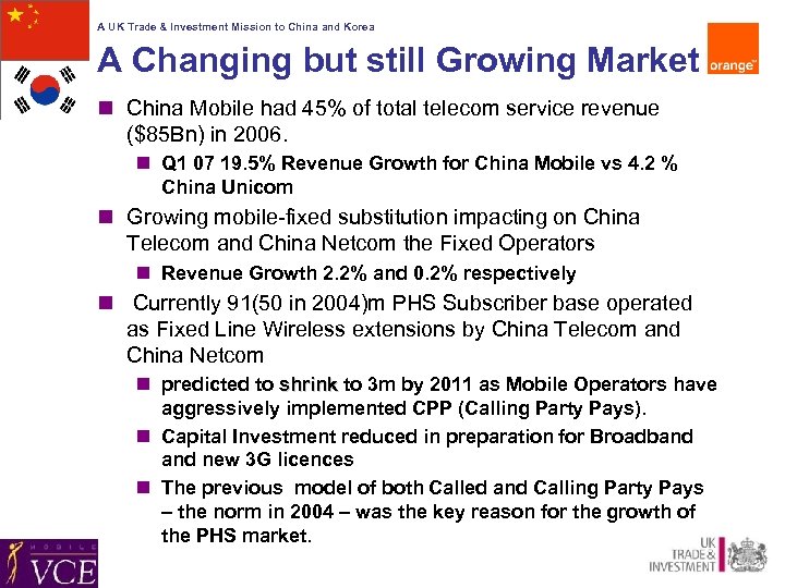 A UK Trade & Investment Mission to China and Korea A Changing but still