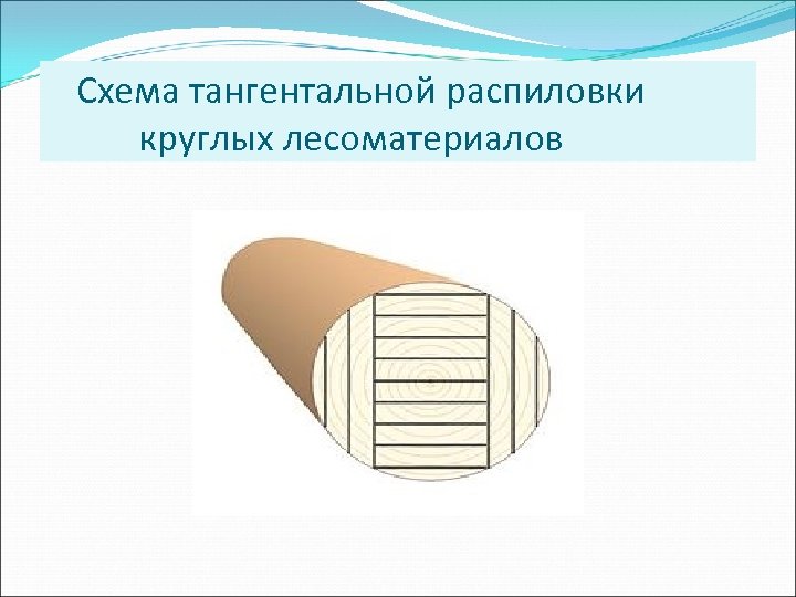 Схема тангентальной распиловки круглых лесоматериалов 