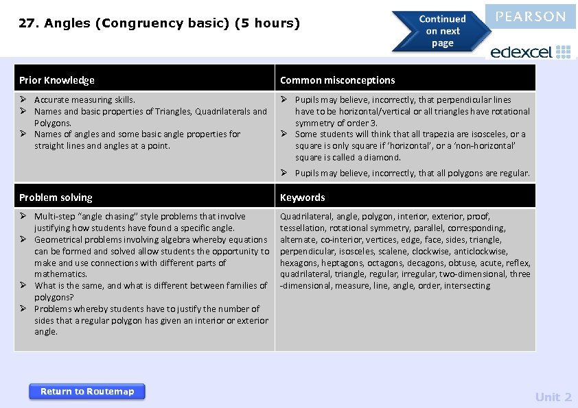 27. Angles (Congruency basic) (5 hours) Prior Knowledge Common misconceptions Ø Accurate measuring skills.