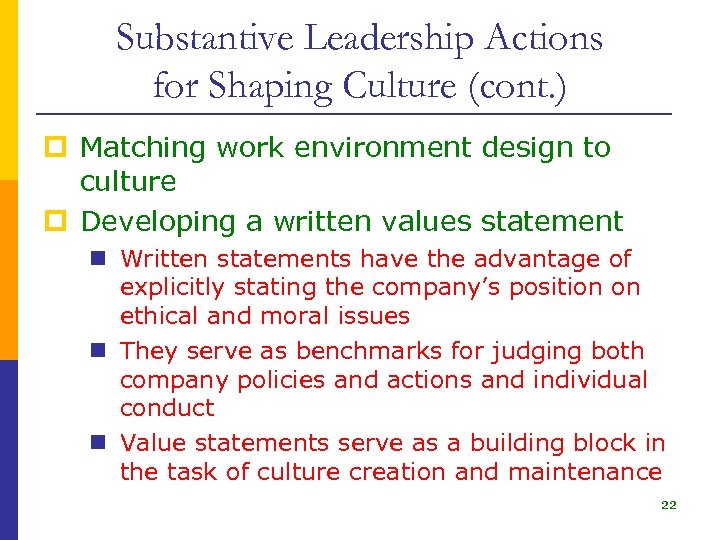 Chapter 10 Leadership Of Culture Ethics And Diversity