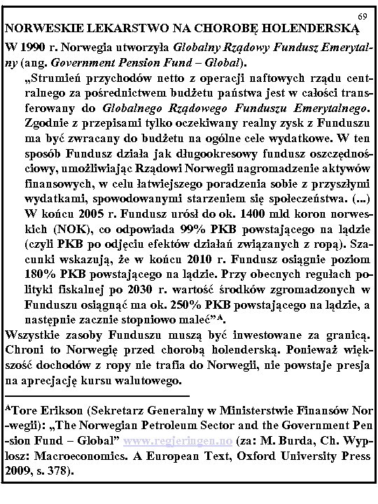 69 NORWESKIE LEKARSTWO NA CHOROBĘ HOLENDERSKĄ W 1990 r. Norwegia utworzyła Globalny Rządowy Fundusz