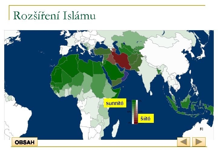 Rozšíření Islámu sunnité šíité [6] 