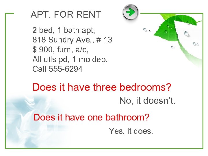 APT. FOR RENT 2 bed, 1 bath apt, 818 Sundry Ave. , # 13