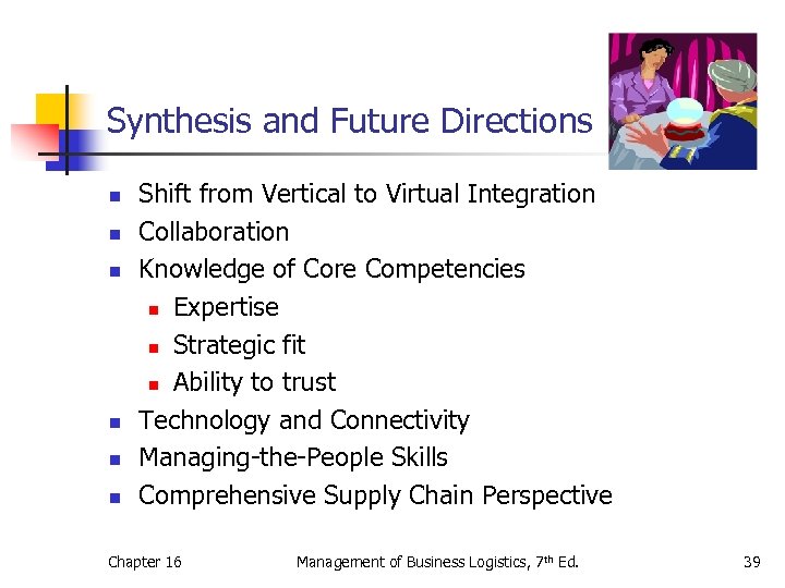 Synthesis and Future Directions n n n Shift from Vertical to Virtual Integration Collaboration