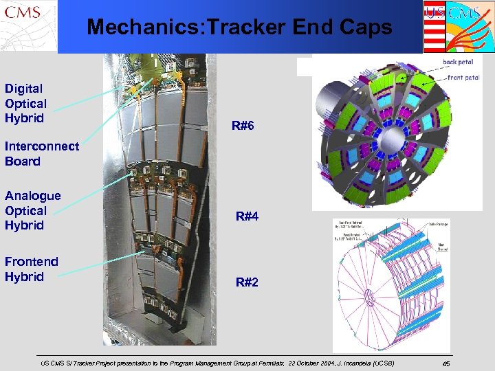 Mechanics: Tracker End Caps Digital Optical Hybrid R#6 Interconnect Board Analogue Optical Hybrid Frontend