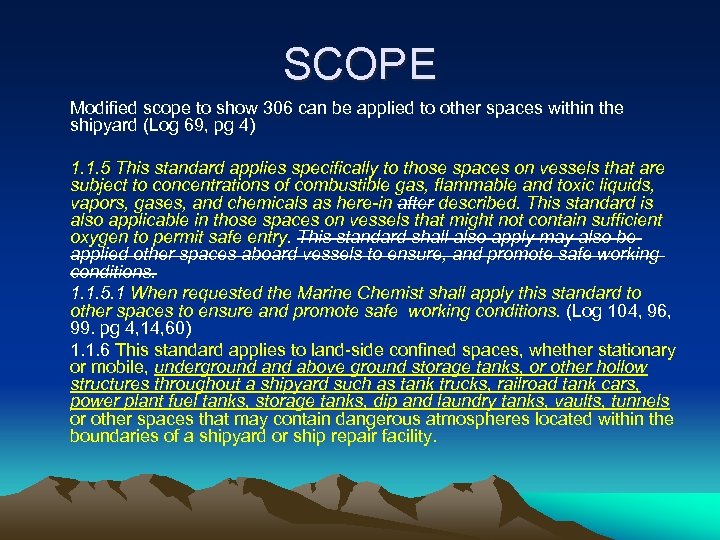 SCOPE Modified scope to show 306 can be applied to other spaces within the