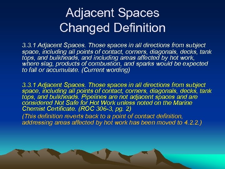 Adjacent Spaces Changed Definition 3. 3. 1 Adjacent Spaces. Those spaces in all directions