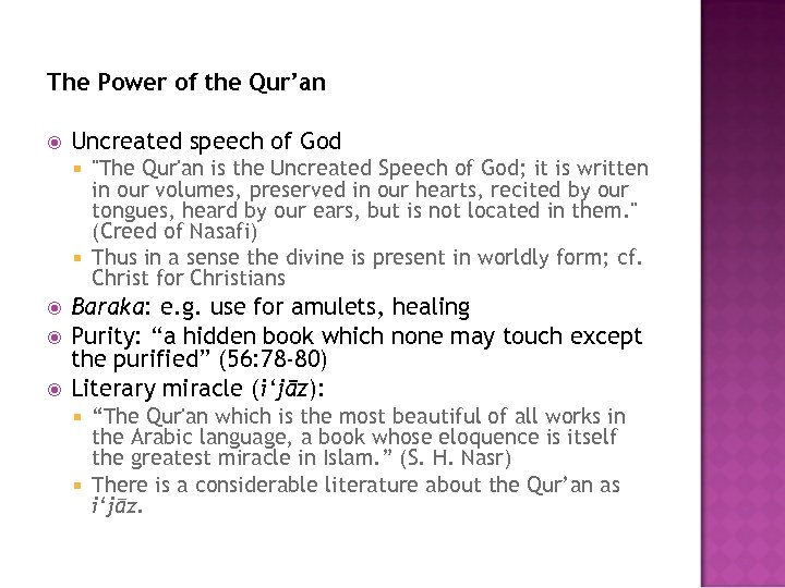 The Power of the Qur’an Uncreated speech of God 