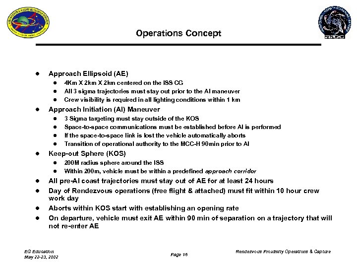 NRL Presentation — Rendezvous Proximity Operations