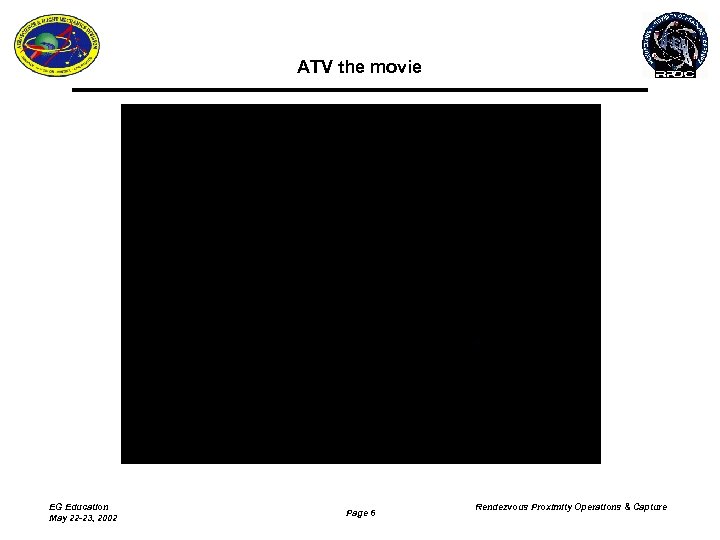 ATV the movie EG Education May 22 -23, 2002 Page 6 Rendezvous Proximity Operations