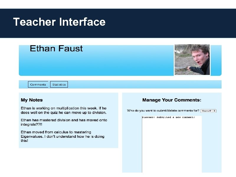 Teacher Interface 