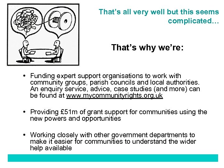 That’s all very well but this seems complicated… That’s why we’re: • Funding expert