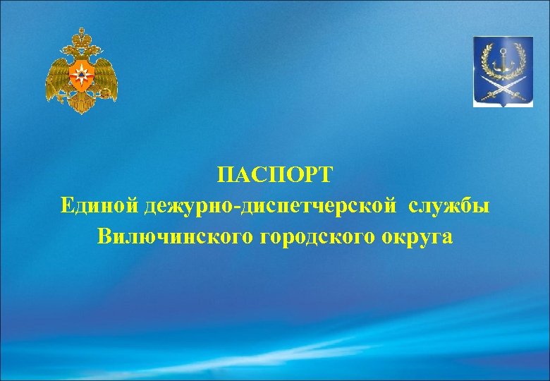 ПАСПОРТ Единой дежурно-диспетчерской службы Вилючинского городского округа 