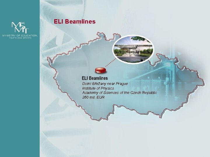 ELI Beamlines Dolní Břežany near Prague Institute of Physics Academy of Sciences of the