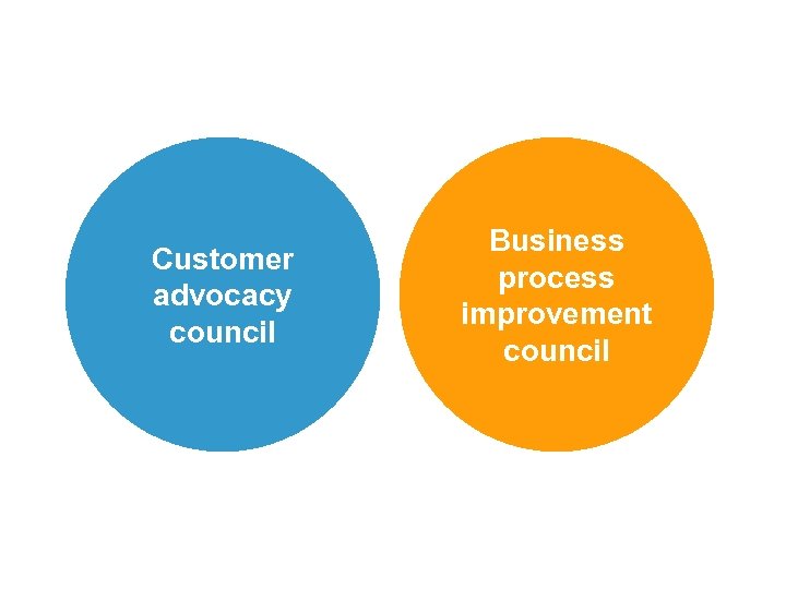 Customer advocacy council Business process improvement council 