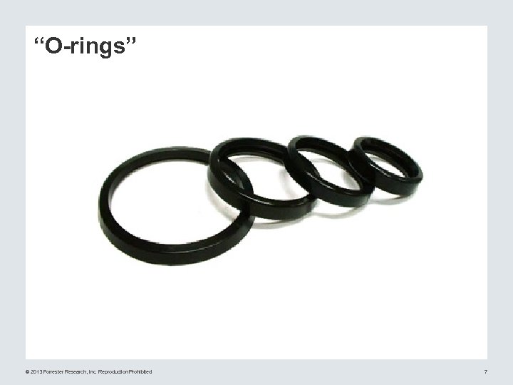 “O-rings” © 2013 Forrester Research, Inc. Reproduction Prohibited 7 