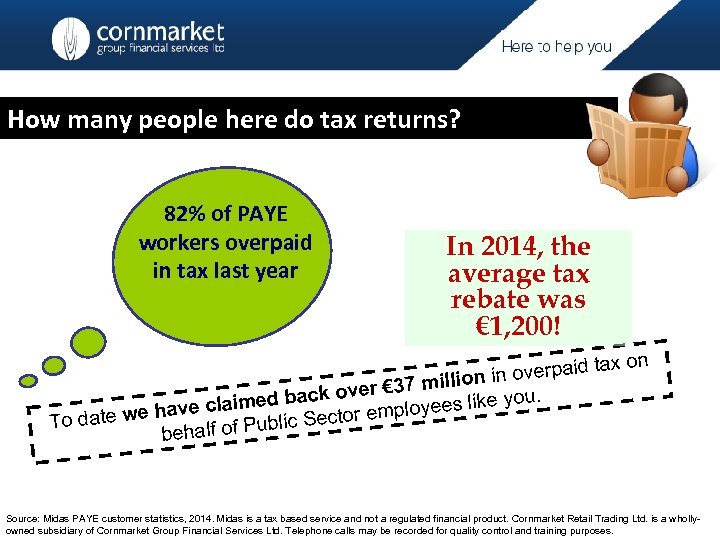How many people here do tax returns? 82% of PAYE workers overpaid in tax