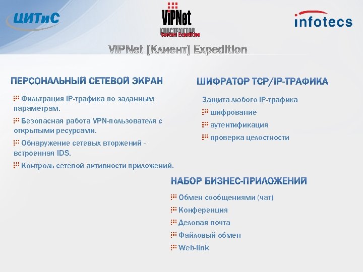 Фильтрация IP-трафика по заданным параметрам. Защита любого IP-трафика шифрование Безопасная работа VPN-пользователя с открытыми