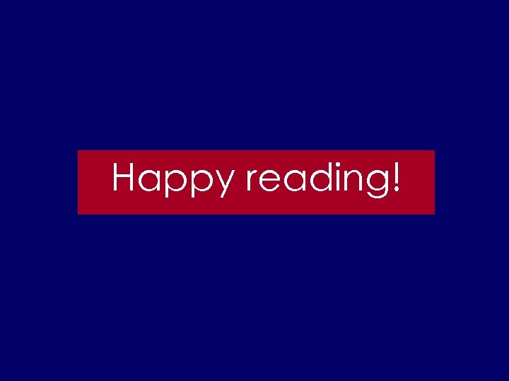 Happy reading! 