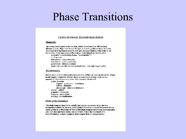 Phase Transitions 