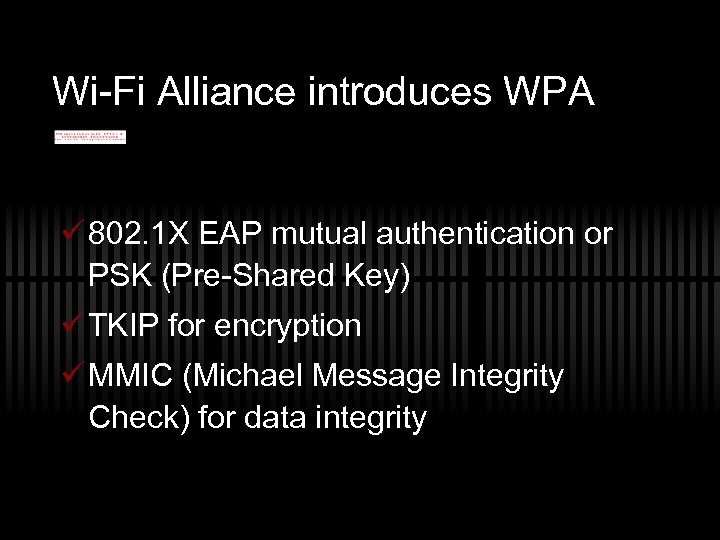 Wireless Security Beyond Wep Wireless Security U