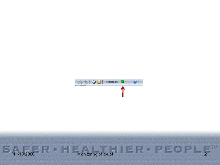 11/13/2008 Monitoring of d-up! 2 