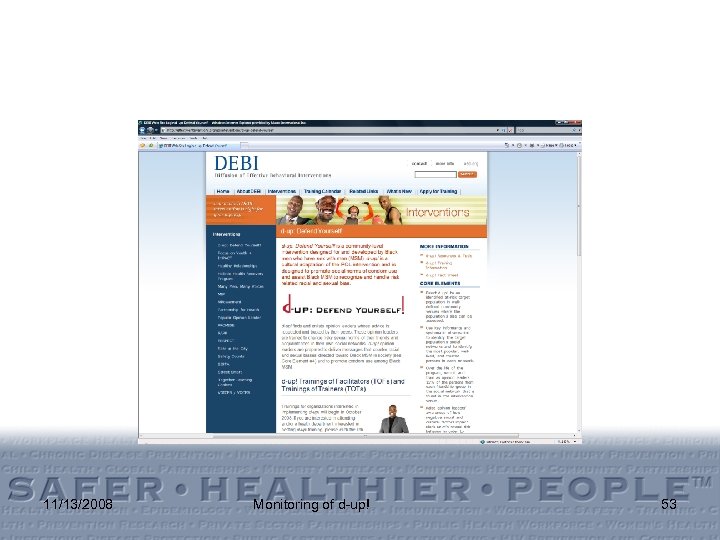 11/13/2008 Monitoring of d-up! 53 