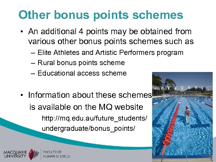 Other bonus points schemes • An additional 4 points may be obtained from various