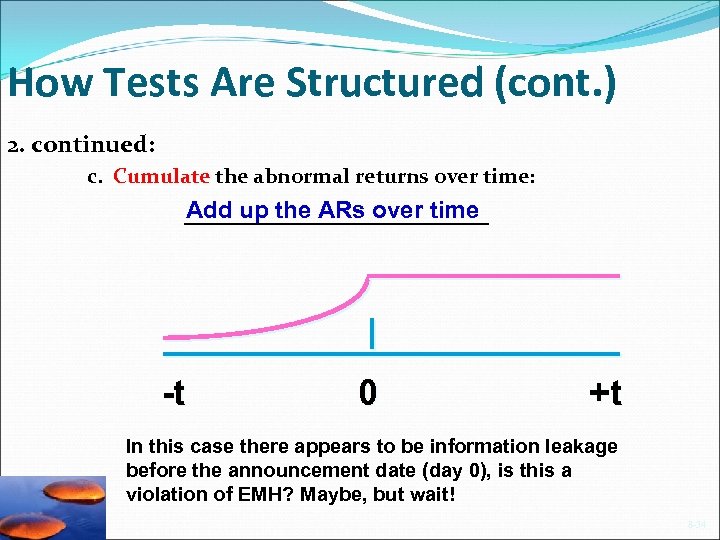 How Tests Are Structured (cont. ) 2. continued: c. Cumulate the abnormal returns over