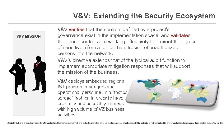 V&V: Extending the Security Ecosystem V&V MISSION V&V verifies that the controls defined by