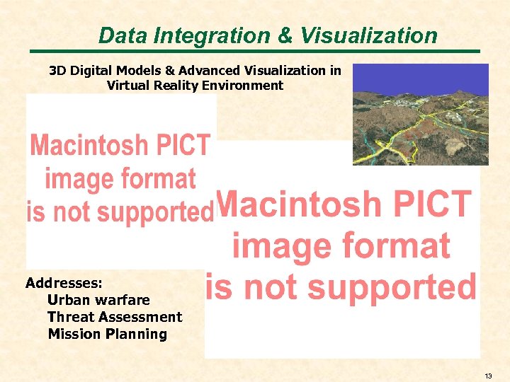 Data Integration & Visualization 3 D Digital Models & Advanced Visualization in Virtual Reality