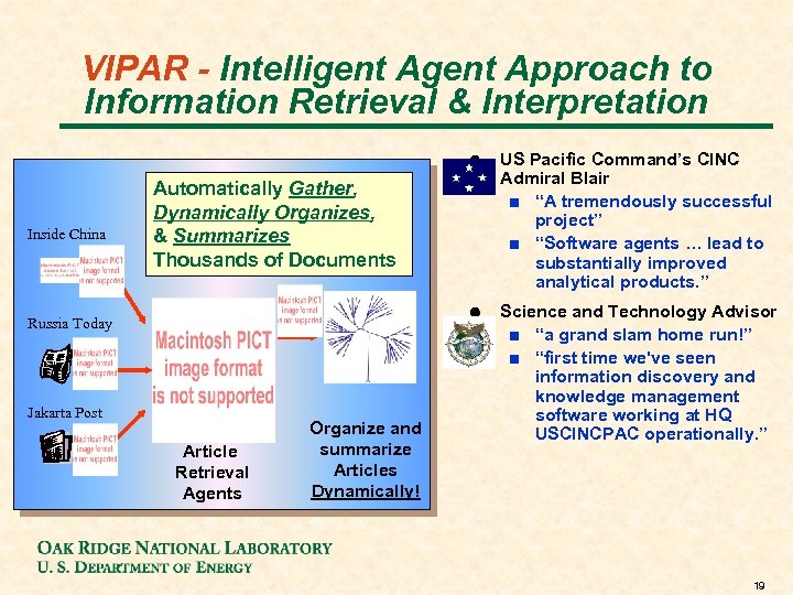 VIPAR - Intelligent Approach to Information Retrieval & Interpretation ! Inside China US Pacific