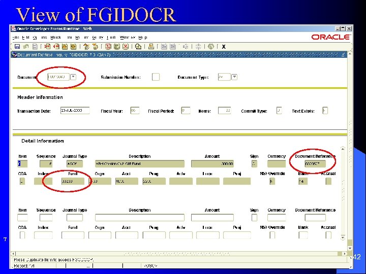 View of FGIDOCR T 42 